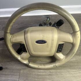 9l84-3c529-bc Ford 2009-12 Escape Steering Wheel With Pump And Ignition Switch Key