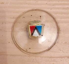 B6a-13a809-b Ford 1956 Thunderbird Horn Ring Emblem Clear Button