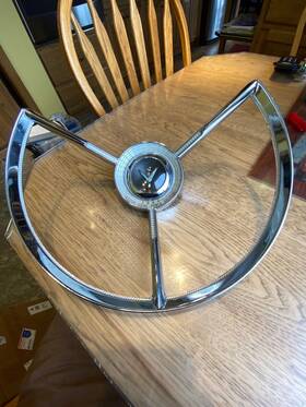 B9az-13a805-b Ford Nos 1957 Thunderbird Fairlane Steering Wheel Horn Ring