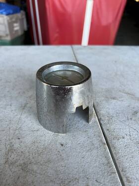 C1ss-3623-c Ford 1961-1963 Thunderbird Steering Wheel Horn Button Chrome Bezel Cap T Bird