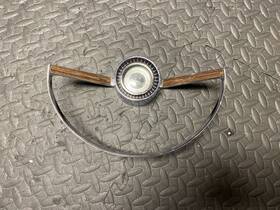 C5aa-13a800-e Ford 1965 Horn Ring Wood Grain Crown Logo C6aa