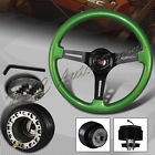 Ford Dish Green Mustang Grain 345mm Deep Wood Wheel 6 84-04 Hub Steering Hole