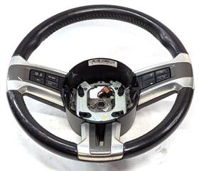 Dr333600gc1e712451006 Ford 2011-2014 Mustang Black Leather Steering Wheel Radio Controls Oem V6 V8