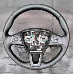 F1ez-3600-ah Ford 2015-2018 Focus St Flat Bottom Steering Wheel Black Leather Oem