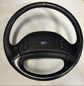 F4ta-3f563-bdw Ford 92 93 94 95 96 F150 F250 F350 Steering Wheel Black Leather Oem