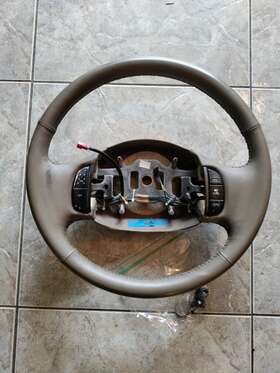 F81a-3f563-bbw Ford 97-03 F150 Tan Leather Steering Wheel W Cruise Contol F250 F350 Excursion