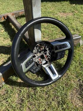 Fr333600ae3jax Ford 2015-2023 Mustang Gt Manual Leather Steering Wheel Assembly Oem 75k