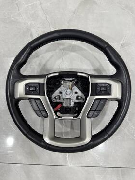 Hc3z3600fc Ford 17-22 F250 Black Leather Wrapped Steering Wheel