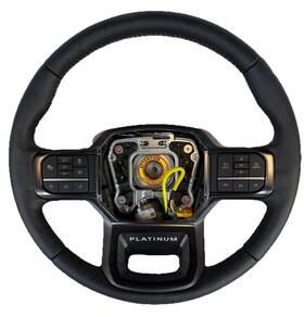 Ml3z3600fz Ford Oem F150 Platinum Steering Wheel Heated With Active Black 2021-2023