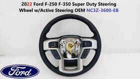 Nc3z-3600-eb Ford 2022 F250 F350 Super Duty Steering Wheel With Active Oem