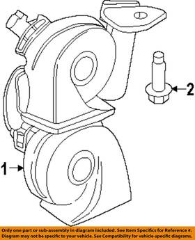Kv6z13832c Ford Oem 19-23 Transit Connect Electrical Horn-low Note Horn