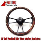 Ford Wood Pine Steering Dark 14 Truck Car Black Wheel Horn