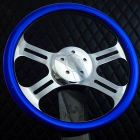 320-389 Forever Sharp 611ph T04 16 Inch Aluminum Steering Wheel Big Rig Metallic Blue Ken W900 And Pete