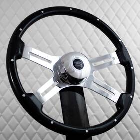 811ch-bka Forever Sharp T01 18 Inch Chrome Dual Classic Steering Wheel Big Rig Wood 86-06 Freightliner