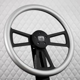 320-389 Forever Sharp 891bk T04 18 Inch Black Steering Wheel Big Rig Silver Vinyl Ken W900 And Pete