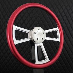 320-389 Forever Sharp 891ph T04 18 Inch Aluminum Steering Wheel Big Rig Metallic Red Ken W900 And Pete
