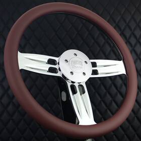 892ph Forever Sharp 18 Aluminum Steering Wheel Big Rig Burgundy 86-06 Freightliner T01