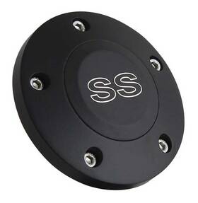 Fs125b05 Forever Sharp Horn Button Cap For 5 Bolt Wheels With Ss Logo Black