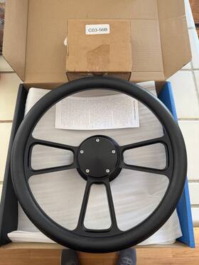 Fsv109901 Forever Sharp 14 Inch Black Billet/vinyl 5 Bolt Steering Wheel With Mopar Hub