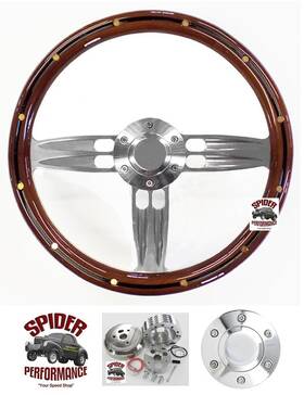 Sp1002blkline Forever Sharp 1974-79 Suburban Chevrolet C/k Pickup Wood Steering Wheel 14 Inch Pro Billet