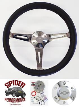 Sp501chbkl Forever Sharp 1988-1994 Suburban Blazer C/k Pickup Leather Steering Wheel Bowtie 15 Inch Gambler