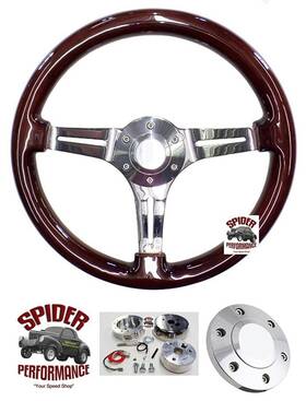 Sp504chdw Forever Sharp 1967-1968 Amc Ambassador Marlin Rebel Wood Steering Wheel 15 Inch Vintage Mahogany