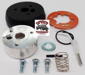 Spa02 Fs 1967-1968 Buick Steering Wheel 3 Bolt Hub Adapter Horn Kit Installation