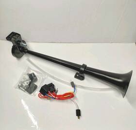 Gampro 799953388937 12v 150db Air Horn 18 Inches Black Single Trumpet / -no Compressor
