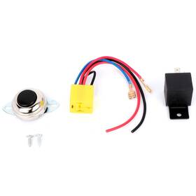 Ga108105ge01 Garage 4-pin Horn Relay Pre-wired Quick Connect Plug/socket And Button Wiring Kit 30a/12v