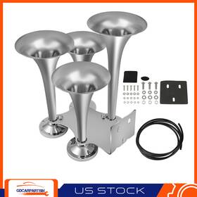 Gd167297c01 Gdcarpartsin For Truck Van Car Boat Electric Air Horn 4 Trumpet Train Kit 180db