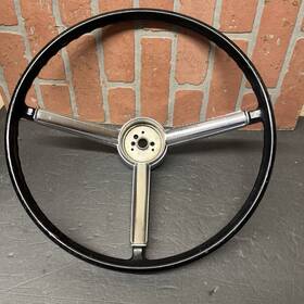 9745764 General Motors Vintage Oem 1967 Chevy Ii Nova Deluxe Steering Wheel Black Gm Ss 16 Inch