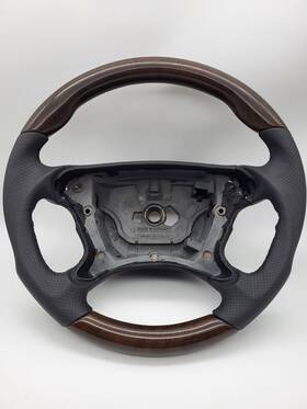 Tm219 Genuine Mercedes Sport Laurelwood And Black Leather Steering Wheel For Cls500 219 Chassis