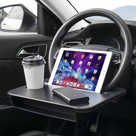 B09xxnqbjw Gihunk Multipurpose Steering Wheel Tray With Cup Holder Ideal For Meals And Work