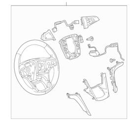 22846344 Gm Genuine Jet Black Steering Wheel