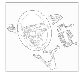 22909517 Gm Genuine Jet Black Steering Wheel