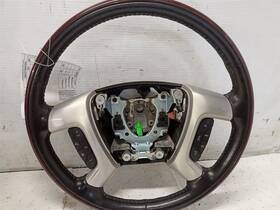 235.gm6e11 Gm Heated Black Leather Woodgrain Steering Wheel From 2011 Escalade Esv 10883897