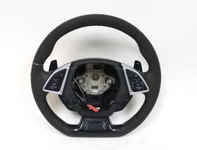 84744978 Gm 2016-2024 Chevy Camaro Lt1 Black Leather Flat Bottom Steering Wheel
