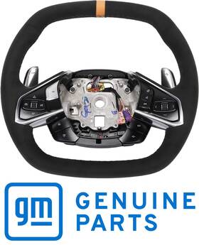 85521418 Gm 2020-2023 C8 Corvette Stingray Genuine Black Suede Heated Steering Wheelz