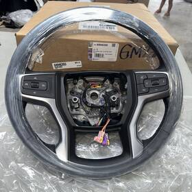 85594306 Gm Oem Factory Original Black Leather Silver Syn Steering Wheel For Some 19 Chevy
