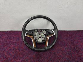 23197774 Gm Cadillac Escalade Oem Genuine Original Factory 4 Door Suv 15-20 Black Leather Steering Wheel Wood Trim Control Switch