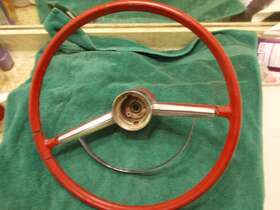 9740962 Gm Chevrolet Chevelle Elco 195y 442 64 El Camino 16 Inch Steering Wheel Factory Stock Cracks Red With Ring