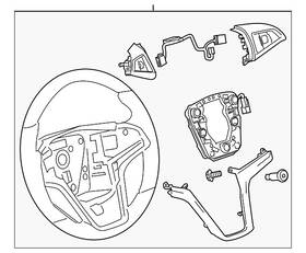 20957477 Gm Genuine Parts Cocoa Steering Wheel