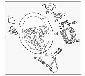 Gm Genuine Parts 22980333 Jet Black Steering Wheel