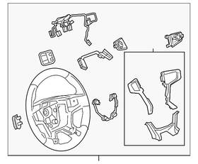 84092360 Gm Genuine Parts Jet Black Steering Wheel