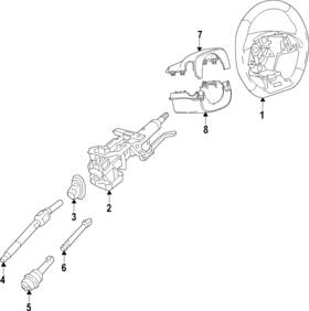 84791303 Gm Genuine Parts Black Steering Wheel Assembly