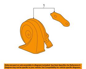 19301069 Gm Oem 12-15 Captiva Sport Electrical Horn-low Note Horn