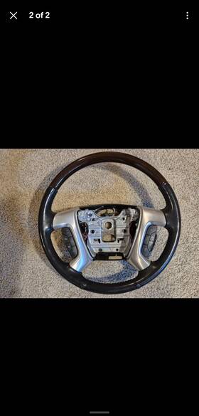 23401031 Gmc Oem 2007-2016 Acadia Denali Heated Steering Wheel Ebony Leather Wood