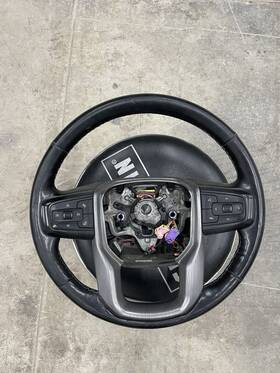 85594294 Gmc Oem Denali Black Leather Heated Steering Wheel For Some 2019 Sierra Trucks
