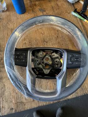 85594295 Gmc Oem Factory Original Black Leather Heated Aegis Steering Wheel For Some 19