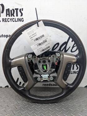 235.gm9d07 Gmc Truck 07-14 Gm Suv Woodgrain Black Leather Heated Steering Wheel Radio Cruise Oem 4030
